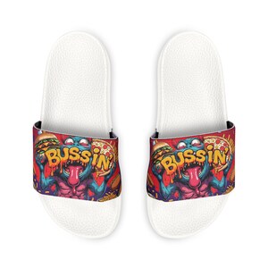 Bussin Vibrant Men&#39;s Sandals with Removable Strap - Perfect for Summer, Beach Days, Casual Outings, Gift for Him