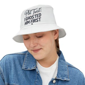 Whimsical Ghosted Bucket Hat - Perfect Gift for Friends, Beach Days, Summer Festivals, Fun Accessories, Trendy Summer Hat
