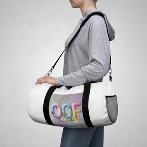 Oof Colorful Cute Duffel Bag for Travel, Gym, Weekend Getaways, Stylish Tote, Personalized Luggage, Youthful Vibe