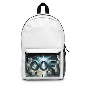 Oof Urban Art Backpack | Unique OOF Design, Trendy Student Bag, Graffiti Style, Cool Gift for Him/Her, Streetwear Accessory