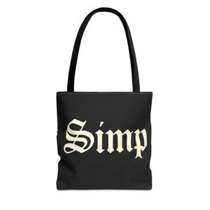 Stilvolle Einkaufstasche - &#39;Simp&#39; Design, Geschenk für Trendsetter, Strand, den täglichen Gebrauch, wiederverwendbare Einkaufstasche, lässiges Mode-Accessoire