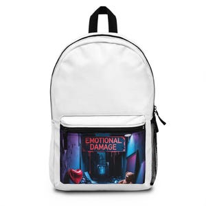 Emotional Damage Backpack - Trendy School Bag, Unique Gift for Students, Stylish Travel Companion, Perfect for Back to School
