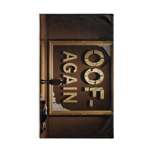 Unique OOF-Again Hand Towel for Home Decor, Funny Kitchen Towel, Gift for Art Lovers, Modern Bathroom Accessory, Trendy Home Textile