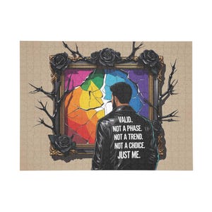 Valid Inspirational Art Puzzle - 500-Piece Puzzle, Conversation Starter, Gift for Friends, Mindfulness Activity, LGBT Pride