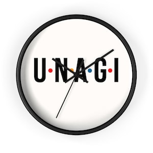 Unagi-Inspired Wall Clock - Modern Decor, Unique Gift, Home Office Wall Art, Timeless Style, Quirky Timepiece