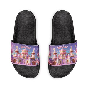 Bussin Vibrant Women&#39;s Removable-Strap Sandals, Summer Footwear, Beach Shoes, Casual Slides, Festival Sandals