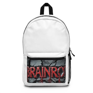Urban Chic Backpack with 'BRAINROT' Design, Stylish Backpack for School, College, Daily Use, Trendy Gift for Teens, Streetwear Accessories