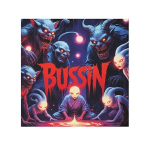 Bussin Face Towel - Unique Horror-Themed Face Wash Cloth, Halloween Decor, Gift for Monster Fans, Soft Cotton Towel for Spa or Bath