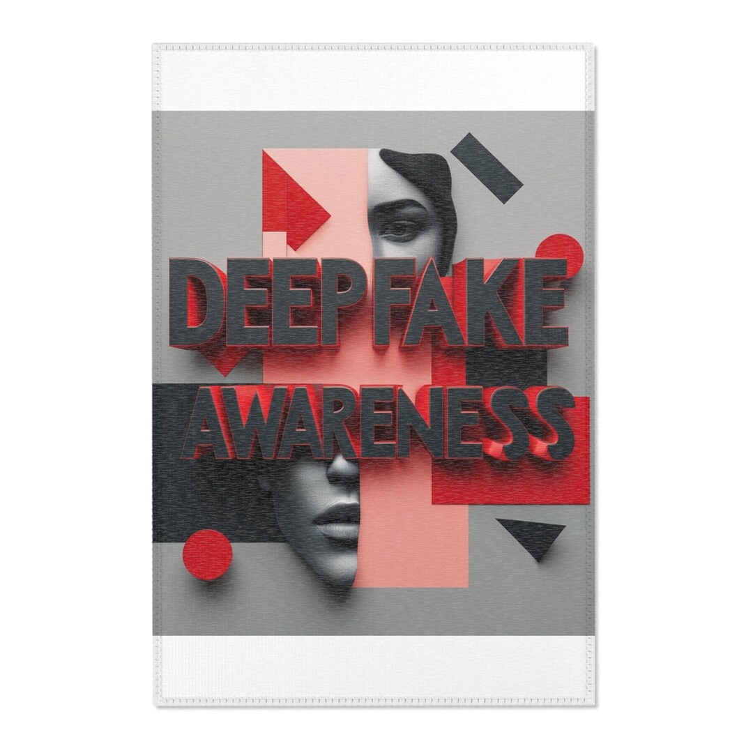 Deep Fake Awareness Area Rug, Modern Home Decor, Unique Living Room ...