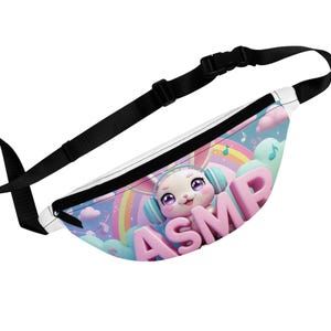 ASMR Whimsical Rainbow Fanny Pack, Cute Animal Accessory, Festival Gear, Fun Gift for Kids, Stylish Travel Bag, Everyday Wear