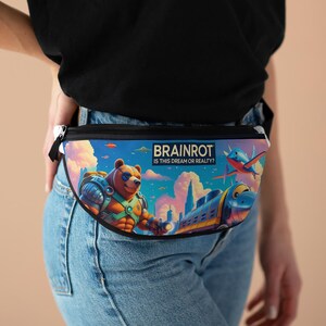 Colorful Graphic Fanny Pack | Trendy Everyday Bag for Adventure & Travel | Ideal for Festivals, Parties  Casual Outings, Brainrot [...]