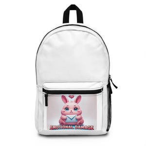 Cute Bunny Backpack, Adorable Kids School Bag, Plush Animal Backpack, Gifts for Easter, Birthday Essentials, Daily Organizer