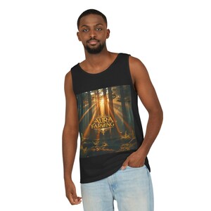 Aura Farming Unisex Tank Top, Nature Graphic Tee, Summer Shirt, Eco-Friendly Apparel, Gift for Outdoor Lovers