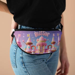 Colorful Bussin&#39; Fanny Pack, Cute Festival Gear, Trendy Waist Bag for Parties, Fun Accessories, Gifts for Friends