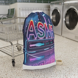 ASMR Laundry Bag - Relaxing Vibes for Home Organization, Perfect Gift for ASMR Lovers, Dorm Room Essential, Unique Laundry Storage