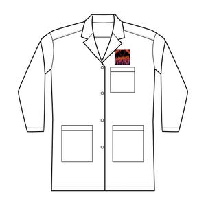 Overwhelmed Wink® Women&#39;s Long Lab Coat - Stylish Embroidered Doctor&#39;s Coat, Perfect for Nurses, Scientists, Healthcare Professionals, Gifts