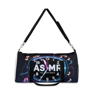 ASMR Inspired Duffel Bag for Relaxation, Gym, Travel, Music Lovers, Ideal Gift for Birthdays and Holidays