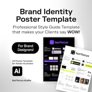 Brand Identity Poster Template – Adobe Illustrator | Light & Dark Version | A3 | Corporate Design Manual for Designers