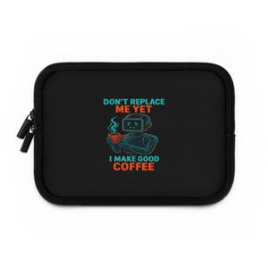 Housse pour ordinateur portable - Édition XDrop™, motif robotique, néoprène absorbant les chocs, résistant à l'eau, cadeau technologique, rentrée scolaire, création