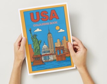 USA Colouring Book Digital download