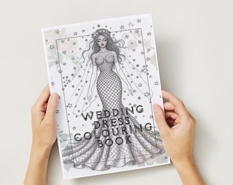 Wedding Dress Colouring Book - Digital Download