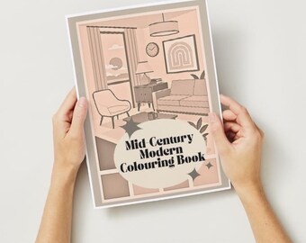 Mid Century Modern Colouring Book