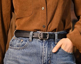 Customizable Women’s Leather Belt - Personalize Your Style, Adjustable Waist Belt for Dresses, Jeans & Skirts