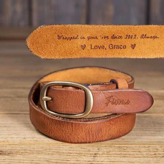 Damesriem van zacht volnerf rundleder vintage look 4 cm | denim damesriem met gouden gesp 40 mm | lederen riem in used look | antiek roze 90 cm