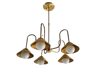 Modern Brass Ceiling Lamp Fixture | Handmade Pendant Lighting for Hallway