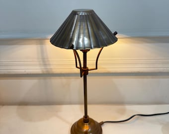 Handgemachte Vintage Messing Tischlampe: Industrielle Retro Schreibtischleuchte