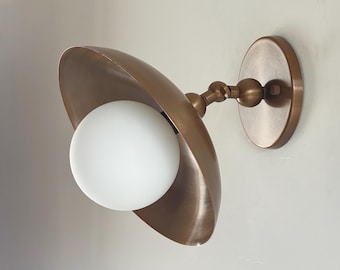 Handmade Brass Wall Sconce | Minimal Wall Lighting | Modern Home Decor Lamp