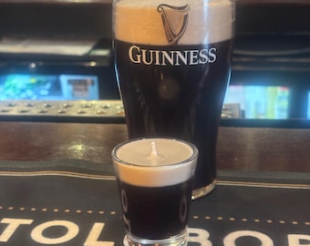Guinness Gift Set – Full Pint Candle with Baby Guinness Shot – Funny Beer Lover Gift