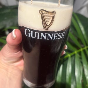 Guinness Beer Full Pint Glass Scented Candle image 1