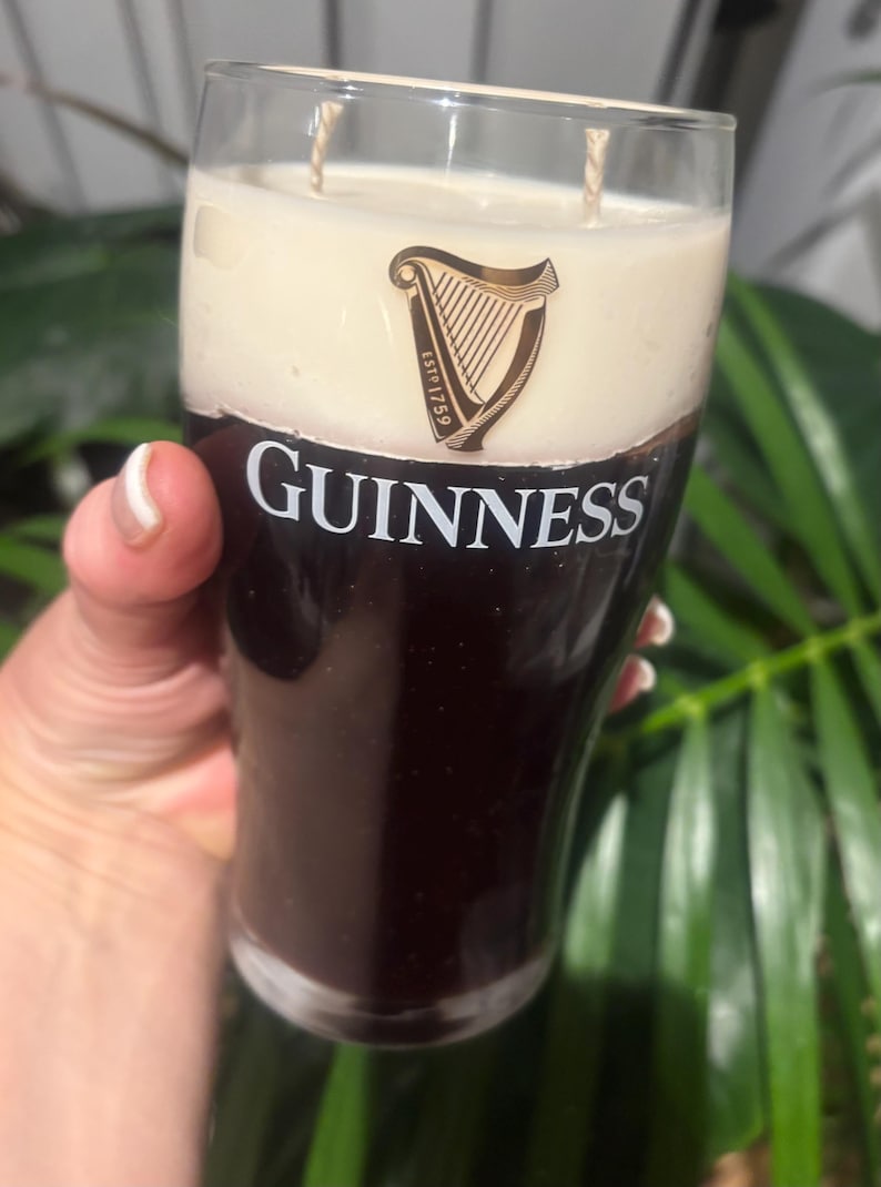 Guinness Beer Full Pint Glass Scented Candle image 1