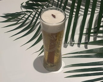 Peroni Beer Half Pint Glass Candle – Scented Bar Decor Gift