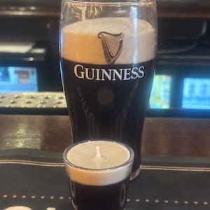 Guinness Gift Set – Full Pint Candle with Baby Guinness Shot – Funny Beer Lover Gift image 5