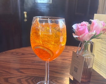 Aperol Spritz Gel Candle – Realistic Cocktail Candle with Orange Citrus Scent