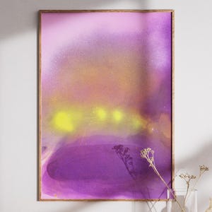 Original Abstract Landscape Art Print – Purple Tones, Giclée Print on Hahnemühle Paper