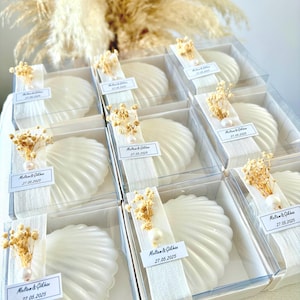 Austernkerzenbox, Muschelkerzengeschenke, handgefertigte Hochzeitsgeschenke, personalisierte Hochzeitsgeschenke, Brautpartygeschenke, Brautpartygeschenke,