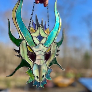 Dragon stained glass pattern