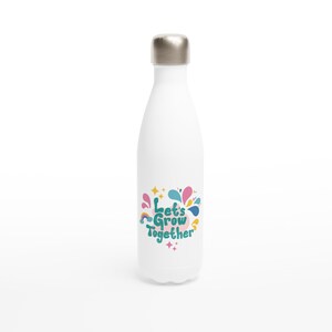 White 17oz Stainless Steel Water Bottle