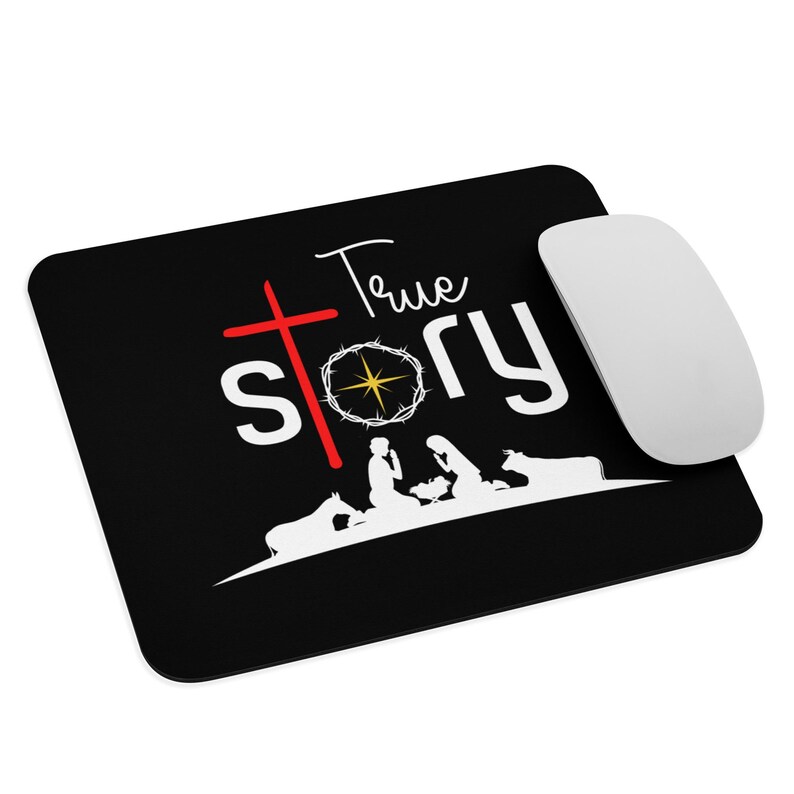 True Story Manger Nativity Scene Mouse Pad | Tech Geek Gift | Unique ...
