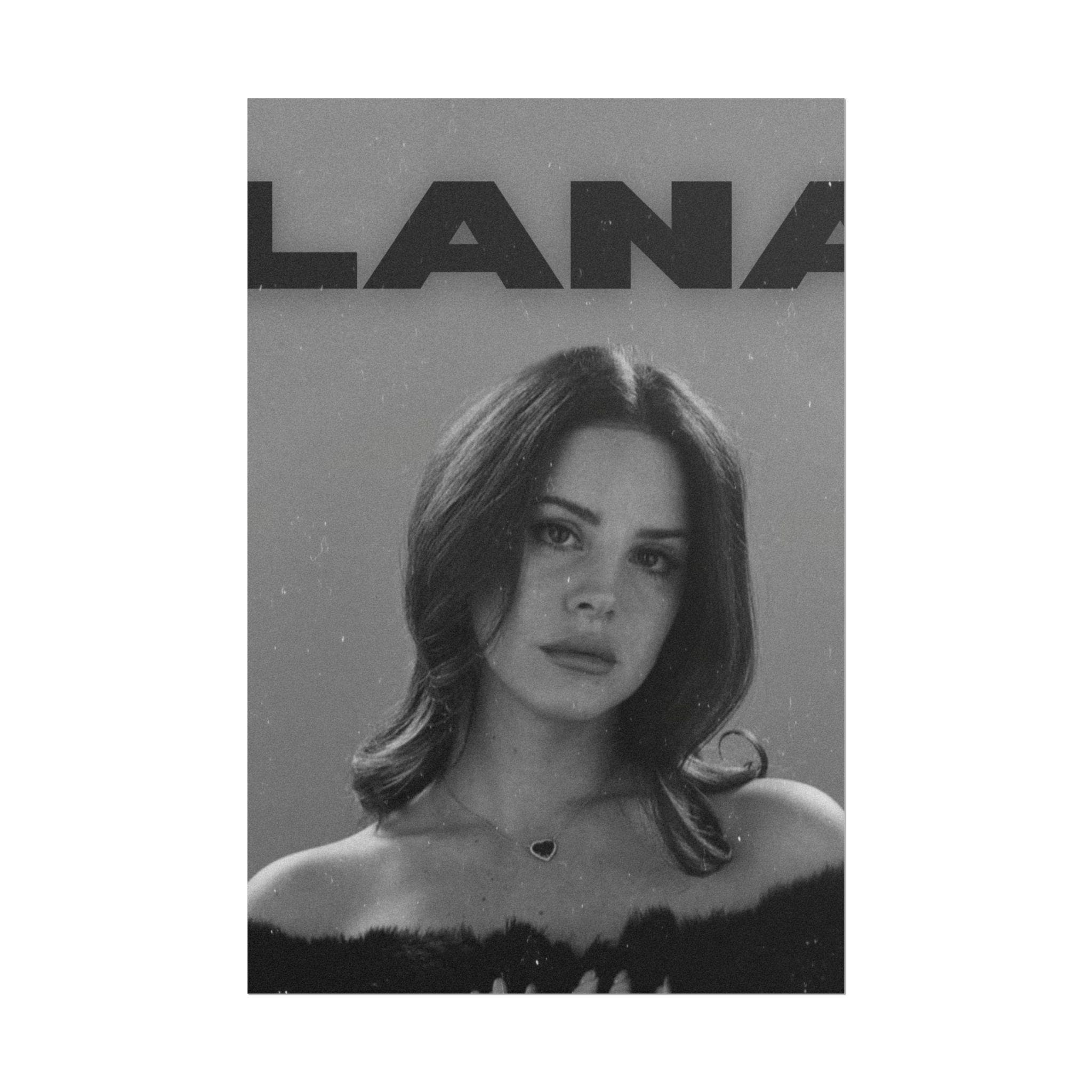 Lana Del Rey Rolled Poster Print, Vintage Music Art, Home Decor, Gift for Music Lovers, Wall Art, Bedroom Decor, Black and White
