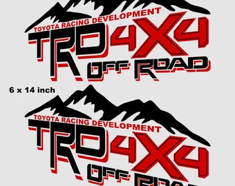 Pegatinas TRD todoterreno de montaña para tundra, reemplazo lateral de camioneta Tacoma, OEM TRDORMTNV3