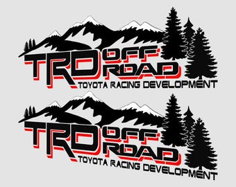 Pegatinas TRD Off Road MOUNTAIN para Tundra, calcomanías para la caja de la camioneta Tacoma, reemplazo OEM TRDORMTNV31