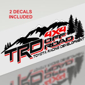 TRD オフロード マウンテンステッカー ツンドラ デカール タコマ 荷台 トラックサイド 交換用 OEM TRDOR44MTNV1