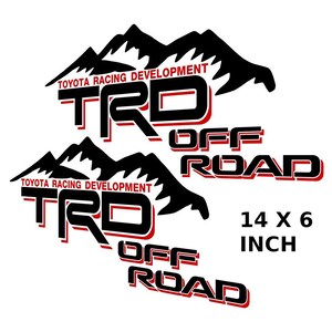 TRD オフロード マウンテンステッカー ツンドラ デカール タコマ 荷台 トラックサイド 交換用 OEM TRDORMTNV1