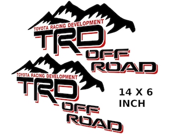 Pegatinas TRD todoterreno de montaña para tundra, reemplazo lateral de camioneta Tacoma, OEM TRDORMTNV1