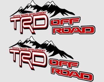 Pegatinas TRD Off Road MOUNTAIN de 18 x 6 pulgadas para tundra, reemplazo para laterales de camioneta Tacoma, OEM TRDORMTNV8