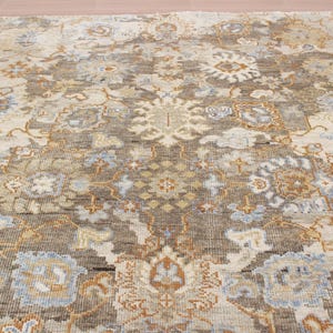 Sahaar 8x10 Ft. Unique Persian Transitional Hand Knotted Grey Wool Rugs  Handmade Rugs for Living Room, Bedroom, Guest Room & Dining Hall